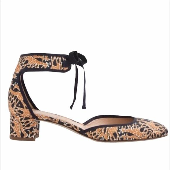 Drake’s for J. Crew giraffe print block heels - Picture 2 of 10